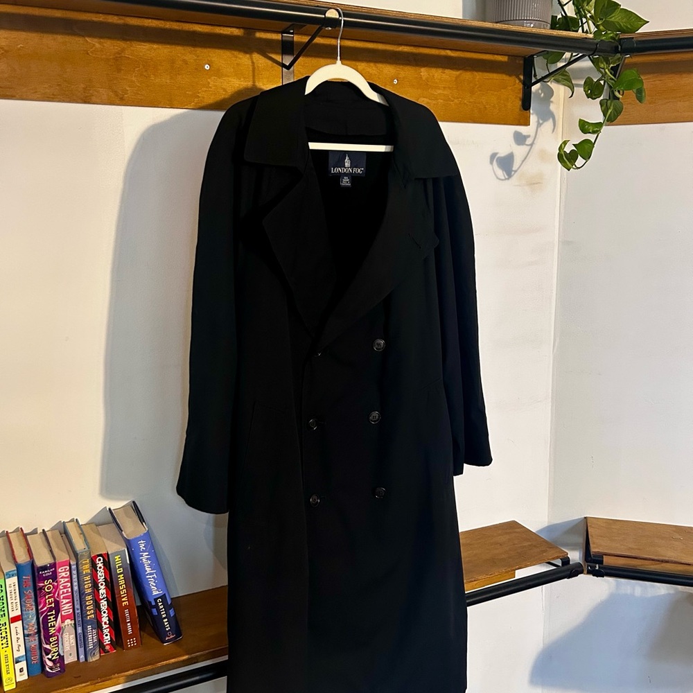 London Fog Classic Black Trench Coat